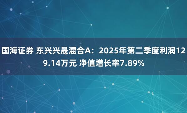 国海证券 东兴兴晟混合A：2025年第二季度利润129.14万元 净值增长率7.89%