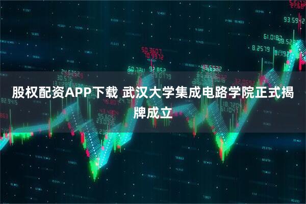 股权配资APP下载 武汉大学集成电路学院正式揭牌成立