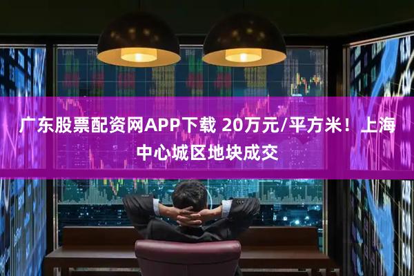 广东股票配资网APP下载 20万元/平方米！上海中心城区地块成交
