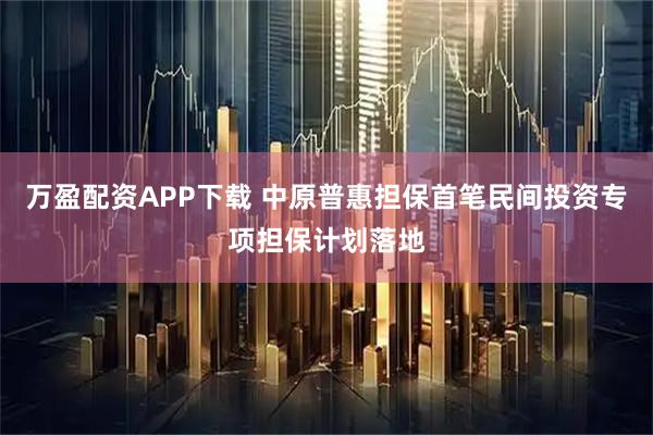 万盈配资APP下载 中原普惠担保首笔民间投资专项担保计划落地